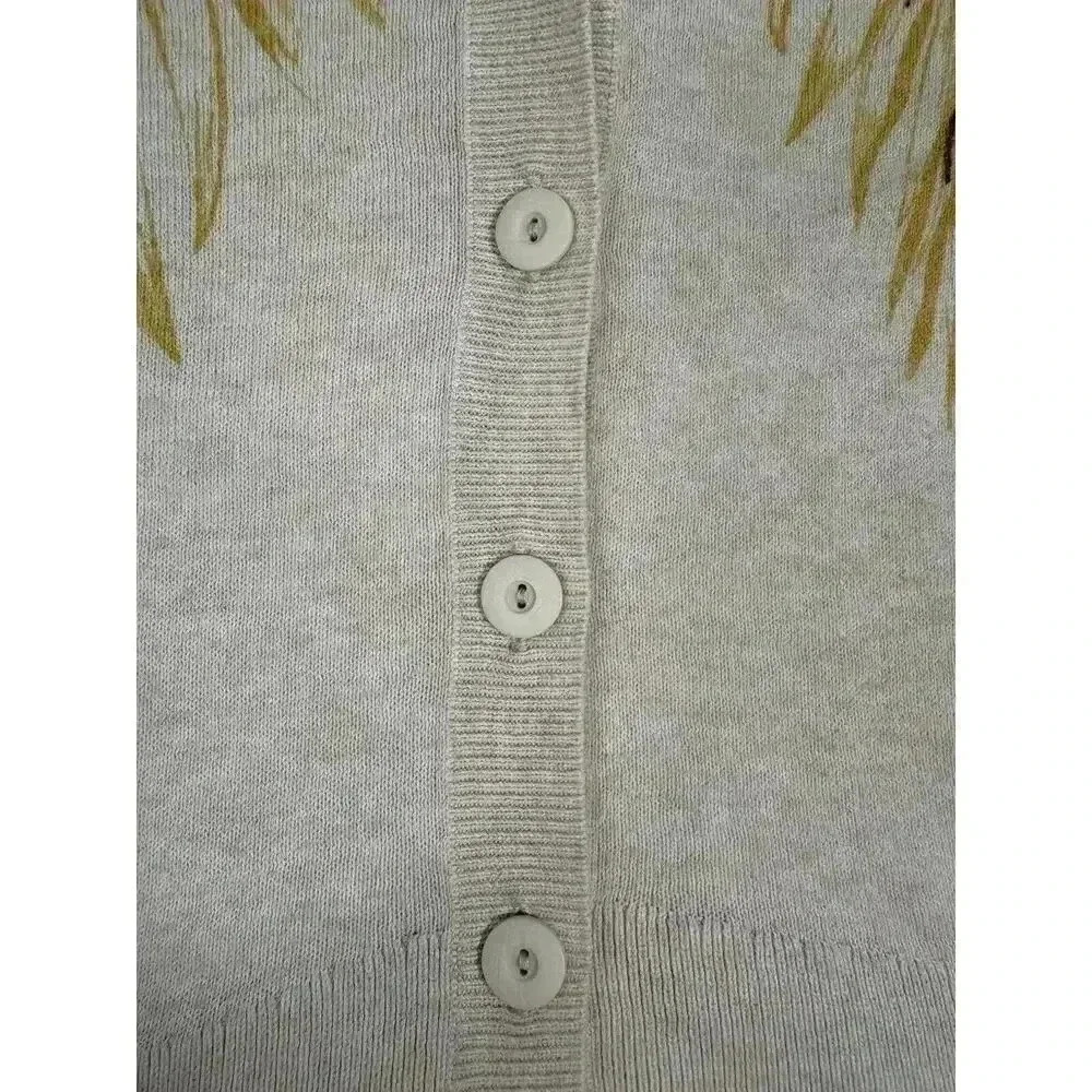 Pendleton Large Cotton Leaf Pattern Knit Short Sl… - image 4